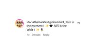 Fan reaction to SAVAGE x Fenty Bridal collection (image via Instagram)